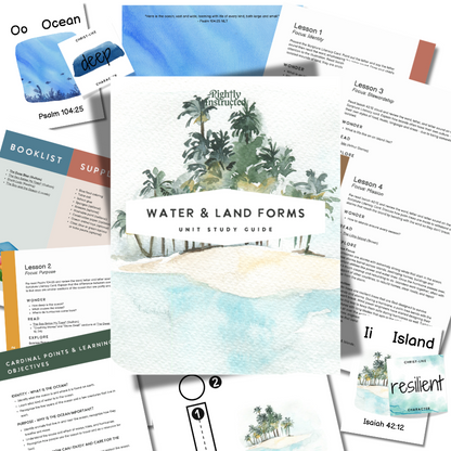 Water & Land Forms Unit Study Series (Digital)
